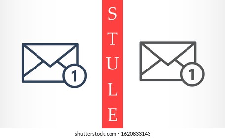 Mail icon line vector. Symbol of communication or message, envelope with trendy flat line style icon for web Mail icon line vector , logo, app, UI design.