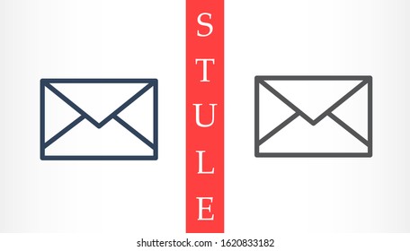 Mail icon line vector. Symbol of communication or message, envelope with trendy flat line style icon for web Mail icon line vector , logo, app, UI design.