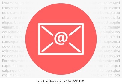 Mail icon line vector. Symbol of communication or message, envelope with trendy flat line style icon for web Mail icon line vector , logo, app, UI design. 