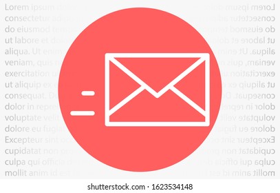 Mail icon line vector. Symbol of communication or message, envelope with trendy flat line style icon for web Mail icon line vector , logo, app, UI design. 