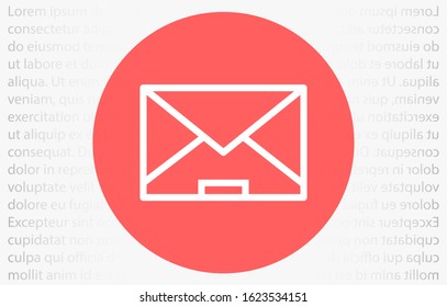 Mail icon line vector. Symbol of communication or message, envelope with trendy flat line style icon for web Mail icon line vector , logo, app, UI design. 