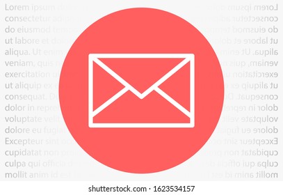 Mail icon line vector. Symbol of communication or message, envelope with trendy flat line style icon for web Mail icon line vector , logo, app, UI design. 