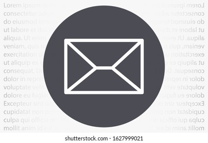 Mail icon line vector. Symbol of communication or message, envelope with trendy flat line style icon for web Mail icon line vector , logo, app, UI design.