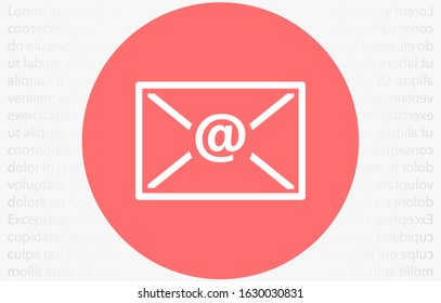 Mail icon line vector. Symbol of communication or message, envelope with trendy flat line style icon for web Mail icon line vector , logo, app, UI design.