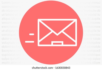 Mail icon line vector. Symbol of communication or message, envelope with trendy flat line style icon for web Mail icon line vector , logo, app, UI design.