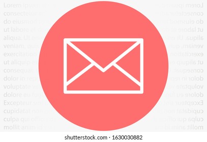 Mail icon line vector. Symbol of communication or message, envelope with trendy flat line style icon for web Mail icon line vector , logo, app, UI design.