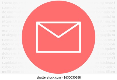 Mail icon line vector. Symbol of communication or message, envelope with trendy flat line style icon for web Mail icon line vector , logo, app, UI design.