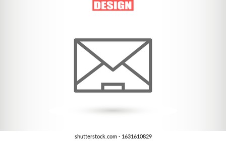 Mail icon line vector. Symbol of communication or message, envelope with trendy flat line style icon 