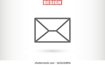 Mail icon line vector. Symbol of communication or message, envelope with trendy flat line style icon for web 