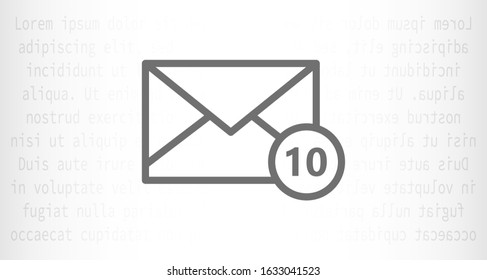 Mail icon line vector. Symbol of communication or message, envelope with trendy flat line style icon for web Mail icon line vector , logo, app, UI design.