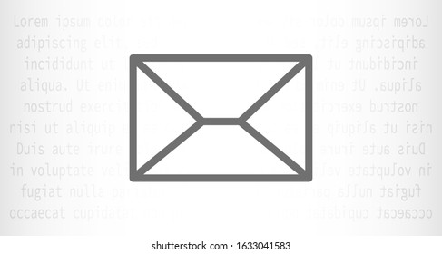 Mail icon line vector. Symbol of communication or message, envelope with trendy flat line style icon for web Mail icon line vector , logo, app, UI design.