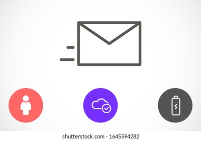 Mail icon line vector. Symbol of communication or message, envelope with trendy flat line style icon for web Mail icon line vector , logo, app, UI design.