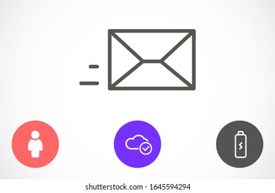 Mail icon line vector. Symbol of communication or message, envelope with trendy flat line style icon for web Mail icon line vector , logo, app, UI design.