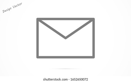 Mail icon line vector. Symbol of communication or message, envelope with trendy flat line style icon for web Mail icon line vector , logo, app, UI design.