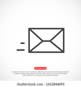 Mail icon line vector. Symbol of communication or message, envelope with trendy flat line style icon for web Mail icon line vector , logo, app, UI design.