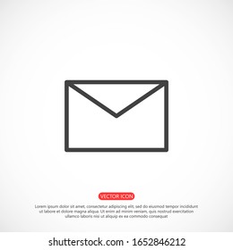 Mail icon line vector. Symbol of communication or message, envelope with trendy flat line style icon for web Mail icon line vector , logo, app, UI design.