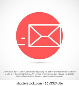 Mail icon line vector. Symbol of communication or message, envelope with trendy flat line style icon for web Mail icon line vector , logo, app, UI design.