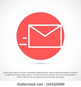 Mail icon line vector. Symbol of communication or message, envelope with trendy flat line style icon for web Mail icon line vector , logo, app, UI design.
