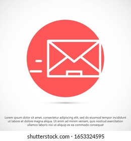 Vector de línea de icono de correo. Símbolo de comunicación o mensaje, sobre con el icono de estilo de línea plana de moda para el icono de correo web vector, logotipo, aplicación, diseño de interfaz de usuario.