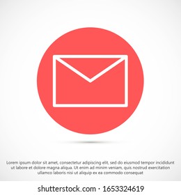 Mail icon line vector. Symbol of communication or message, envelope with trendy flat line style icon for web Mail icon line vector , logo, app, UI design.
