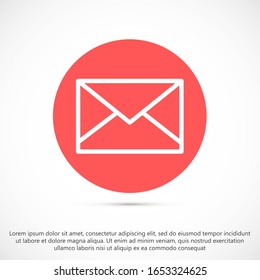 Vektorillustration für E-Mail-Icon Symbol der Kommunikation oder Nachricht, Umschlag mit trendigem Stylesymbol für die Web Mail-Icon Linie Vektorillustration , Logo, App, UI-Design.