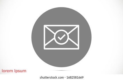 Mail icon line vector. Symbol of communication or message, envelope with trendy flat line style icon for web Mail icon line vector , logo, app, UI design.