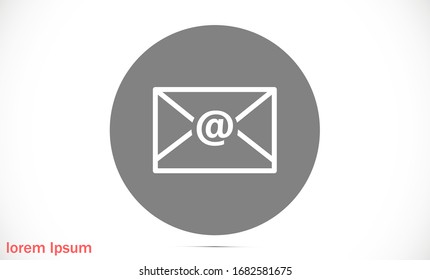 Vector de línea de icono de correo. Símbolo de comunicación o mensaje, sobre con el icono de estilo de línea plana de moda para el icono de correo web vector, logotipo, aplicación, diseño de interfaz de usuario.