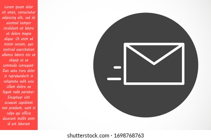 Mail icon line vector. Symbol of communication or message, envelope with trendy flat line style icon for web Mail icon line vector , logo, app, UI design.