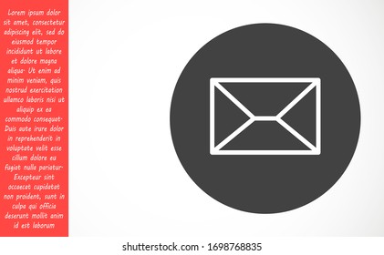 Vector de línea de icono de correo. Símbolo de comunicación o mensaje, sobre con el icono de estilo de línea plana de moda para el icono de correo web vector, logotipo, aplicación, diseño de interfaz de usuario.