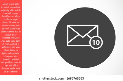 Mail icon line vector. Symbol of communication or message, envelope with trendy flat line style icon for web Mail icon line vector , logo, app, UI design.