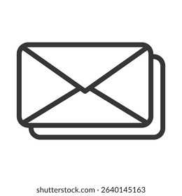 Mail Icon Lineal Style Vector Illustration