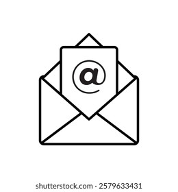 Mail icon logo sign set vector outline