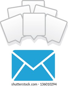 Mail icon with many messages