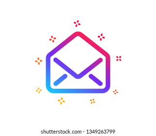 Mail icon. Message correspondence sign. E-mail symbol. Dynamic shapes. Gradient design mail icon. Classic style. Vector
