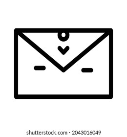 Icono de correo, icono de mensaje e icono de correo electrónico - Blanco y negro