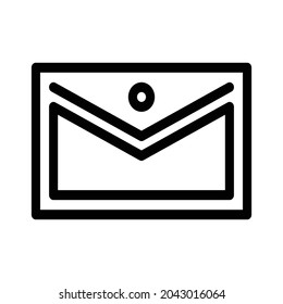 Mail Icon, Message Icon and Email Icon – Black and White