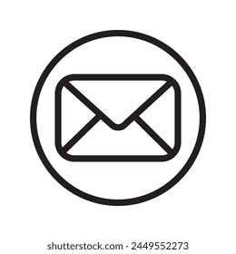 Icono de Correo. Icono de mensaje. Símbolo de correo electrónico, Vector. Diseño de conjunto de iconos de sobre. Diseño de signos y símbolos de correo para Elementos de Sitio web o App. 