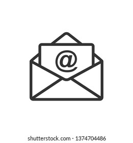 Mail Icon. Message Illustration As A Simple Vector Sign & Trendy Symbol for Design and Websites, Presentation or Mobile Application.