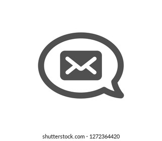 Mail icon. Messenger communication sign. E-mail symbol. Quality design element. Classic style icon. Vector