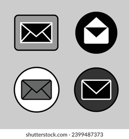 Mail icon, Multicolor messege Vector icon design