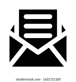 Mail Icon Office Solid Style