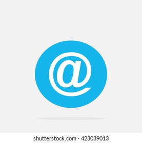 At mail icon on gray background. Vector Illustration