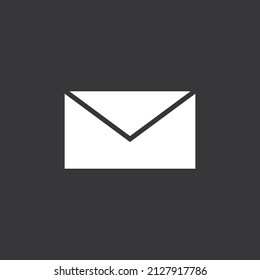 Mail-Symbol auf grauem Hintergrund