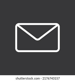 Mail icon on grey background