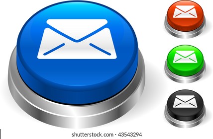 Mail Icon on internet Button Original Vector Illustration Three Dimensional Buttons