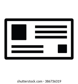 Mail icon on thewhite background