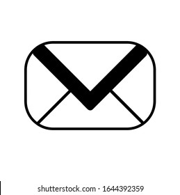 mail icon on white background