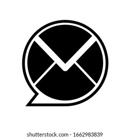 mail icon on white background