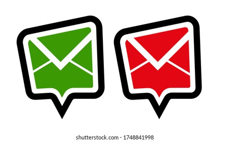 mail icon on white background