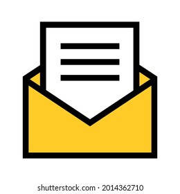 mail icon on white background